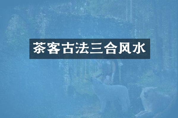茶客古法三合风水