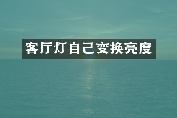 客厅灯自己变换亮度