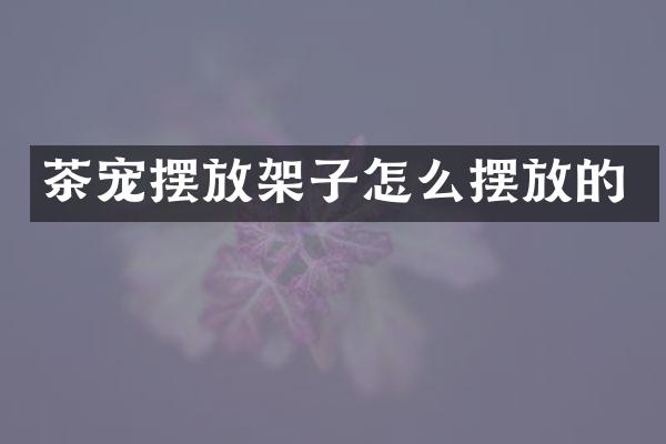 茶宠摆放架子怎么摆放的