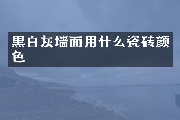 黑白灰墙面用什么瓷砖颜色