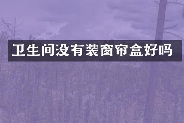 卫生间没有装窗帘盒好吗