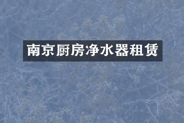 南京厨房净水器租赁