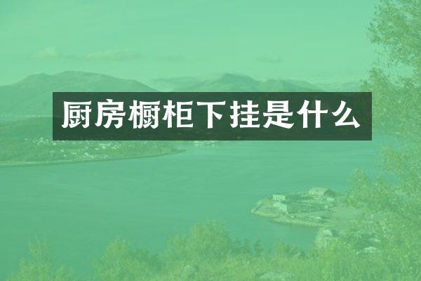 厨房橱柜下挂是什么