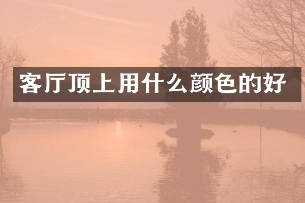 客厅顶上用什么颜色的好