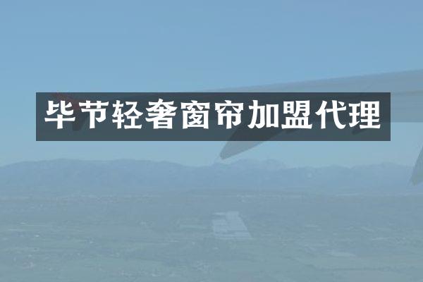 毕节轻奢窗帘加盟代理