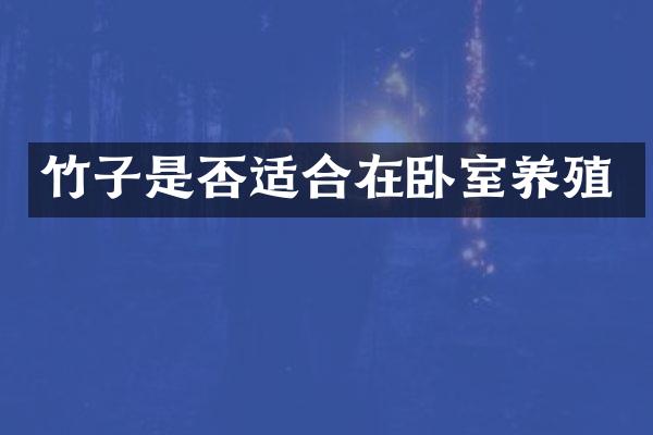 竹子是否适合在卧室养殖
