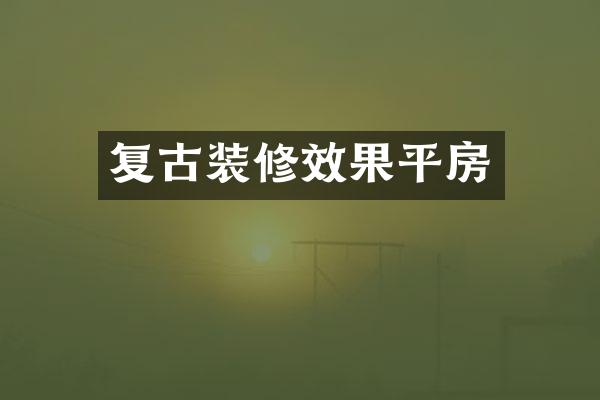 复古装修效果平房
