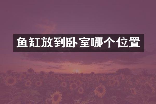 鱼缸放到卧室哪个位置