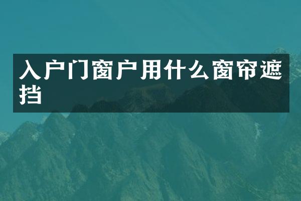 入户门窗户用什么窗帘遮挡