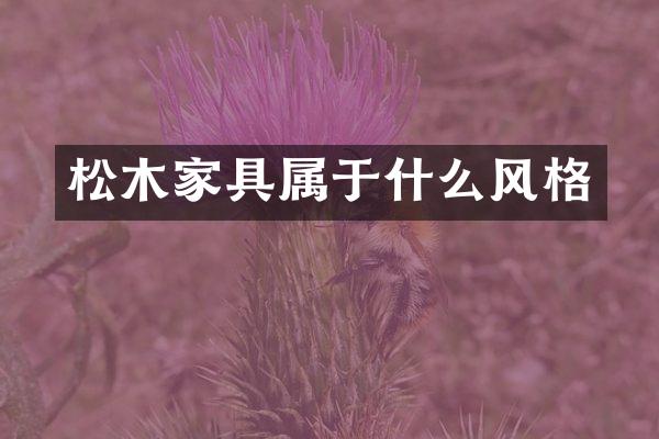 松木家具属于什么风格