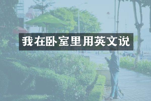 我在卧室里用英文说