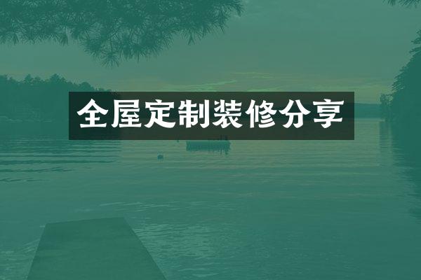 全屋定制装修分享