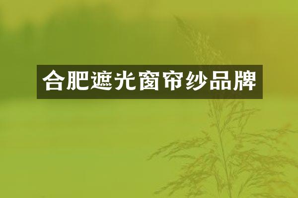 合肥遮光窗帘纱品牌