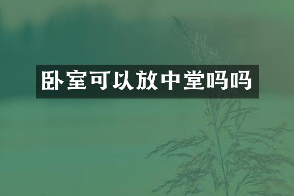 卧室可以放中堂吗吗