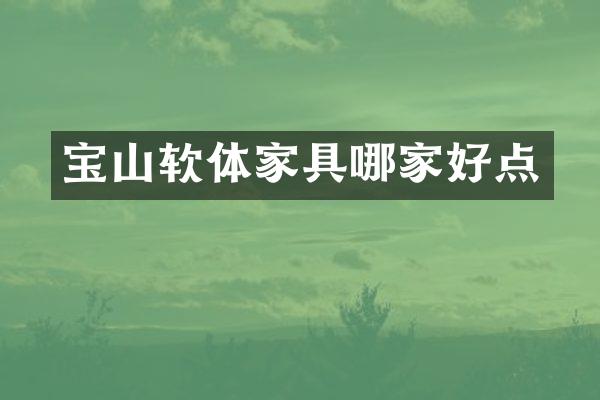 宝山软体家具哪家好点