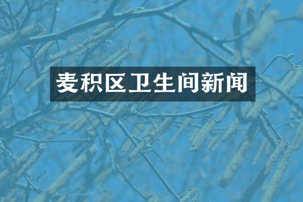 麦积区卫生间新闻