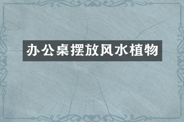 办公桌摆放风水植物