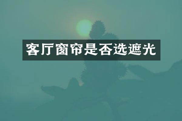 客厅窗帘是否选遮光