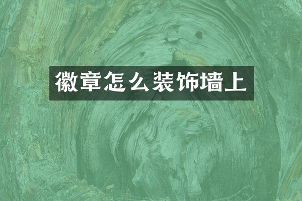 徽章怎么装饰墙上