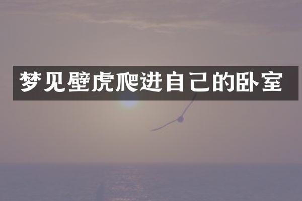 梦见壁虎爬进自己的卧室