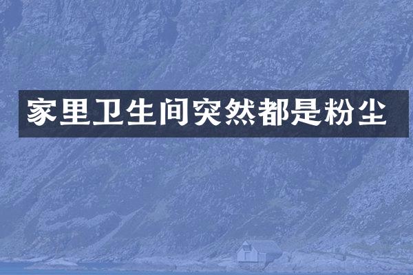 家里卫生间突然都是粉尘
