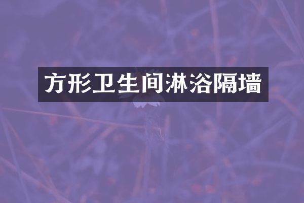 方形卫生间淋浴隔墙