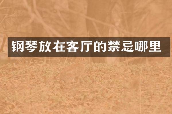 钢琴放在客厅的禁忌哪里