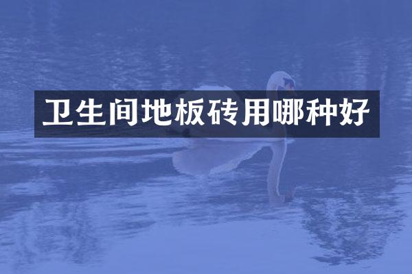 卫生间地板砖用哪种好