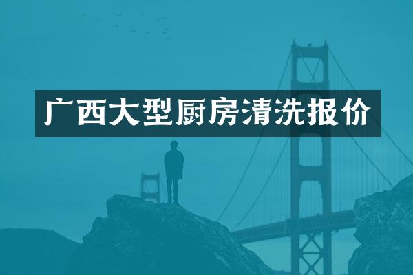 广西大型厨房清洗报价