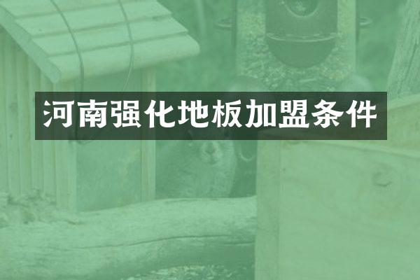河南强化地板加盟条件