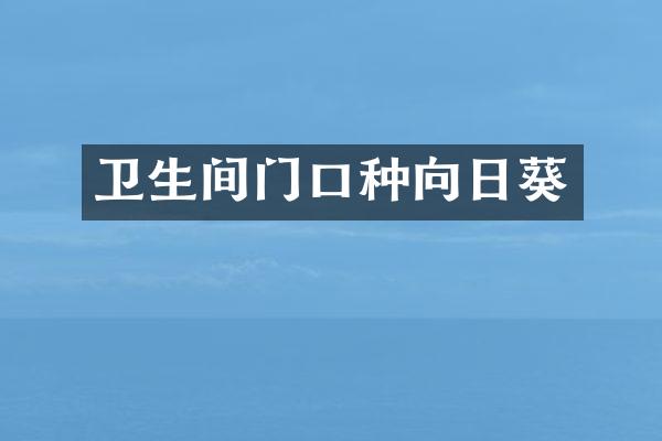 卫生间门口种向日葵