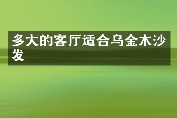 多大的客厅适合乌金木沙发