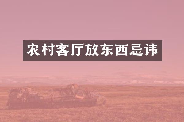 农村客厅放东西忌讳