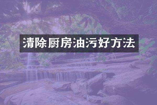 清除厨房油污好方法