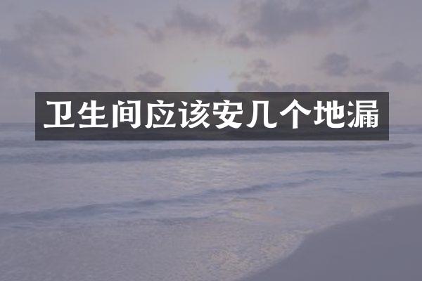 卫生间应该安几个地漏