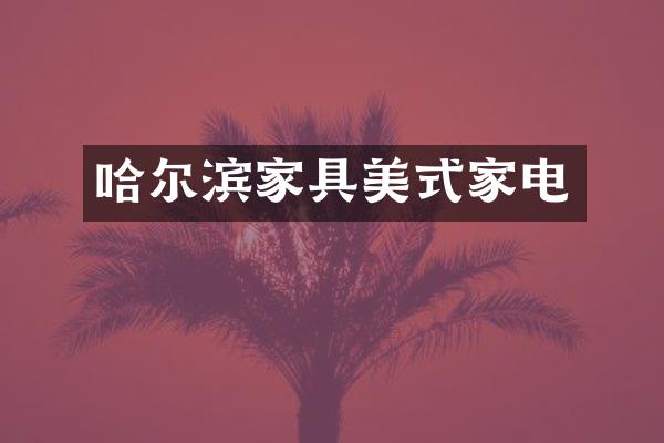 哈尔滨家具美式家电