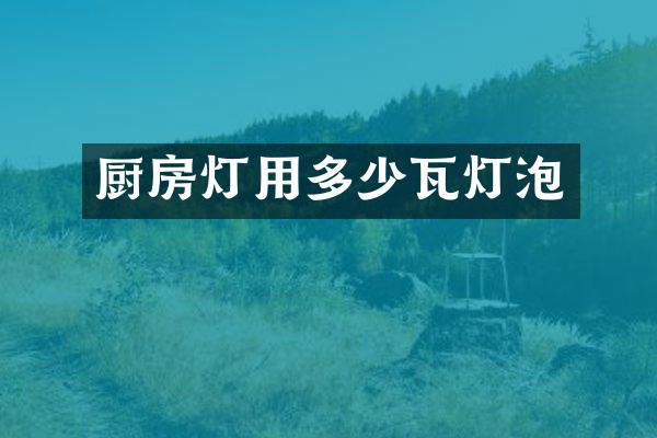 厨房灯用多少瓦灯泡