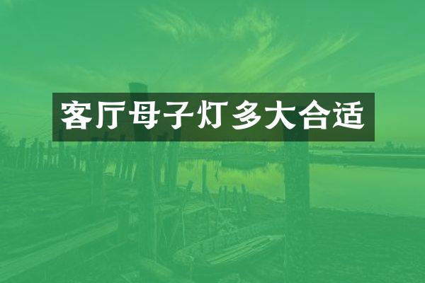 客厅母子灯多大合适