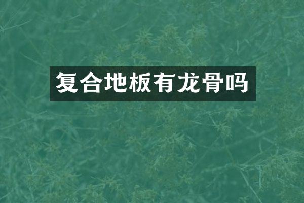 复合地板有龙骨吗