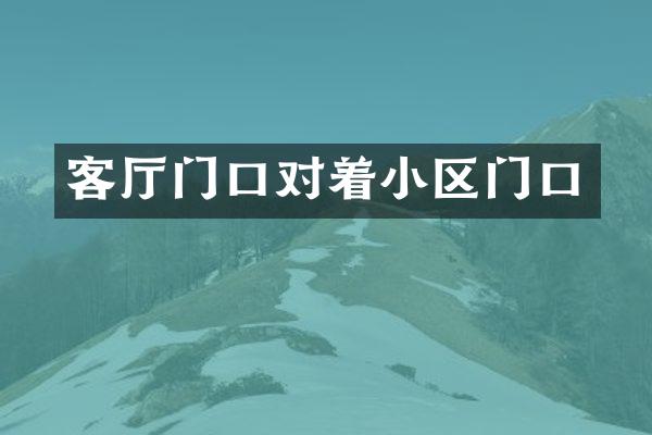 客厅门口对着小区门口
