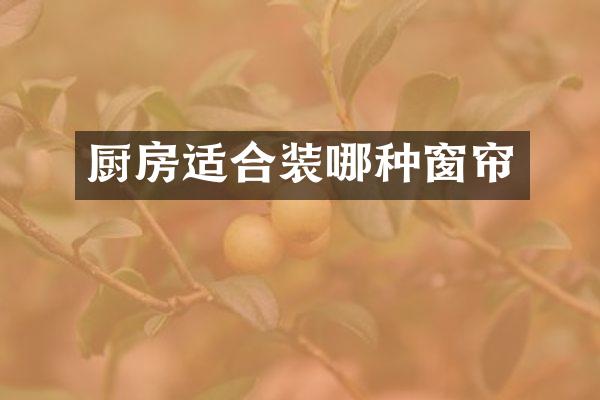 厨房适合装哪种窗帘
