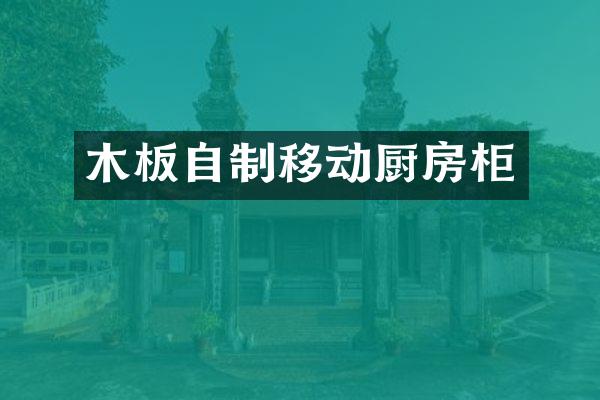 木板自制移动厨房柜
