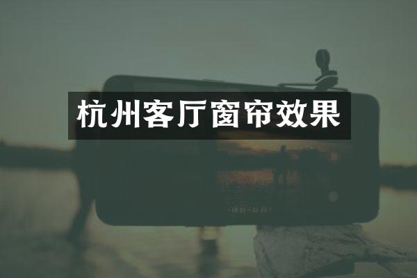 杭州客厅窗帘效果