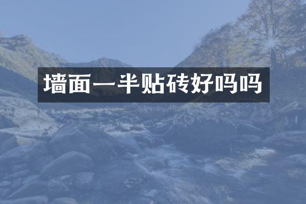 墙面一半贴砖好吗吗