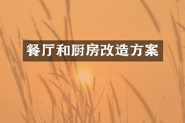 餐厅和厨房改造方案