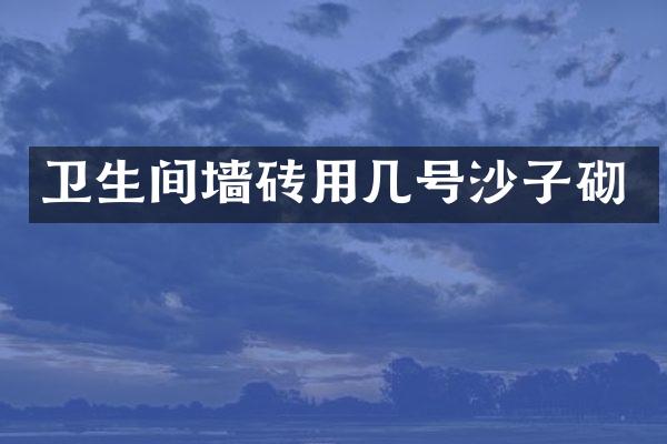 卫生间墙砖用几号沙子砌