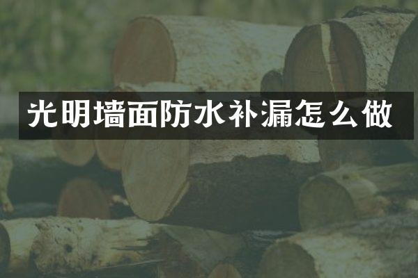 光明墙面防水补漏怎么做