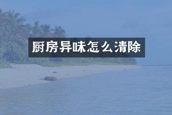 厨房异味怎么清除