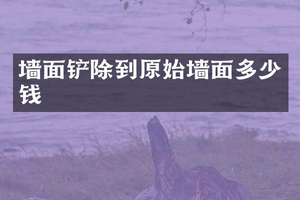 墙面铲除到原始墙面多少钱