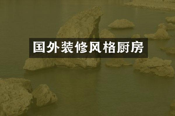国外装修风格厨房